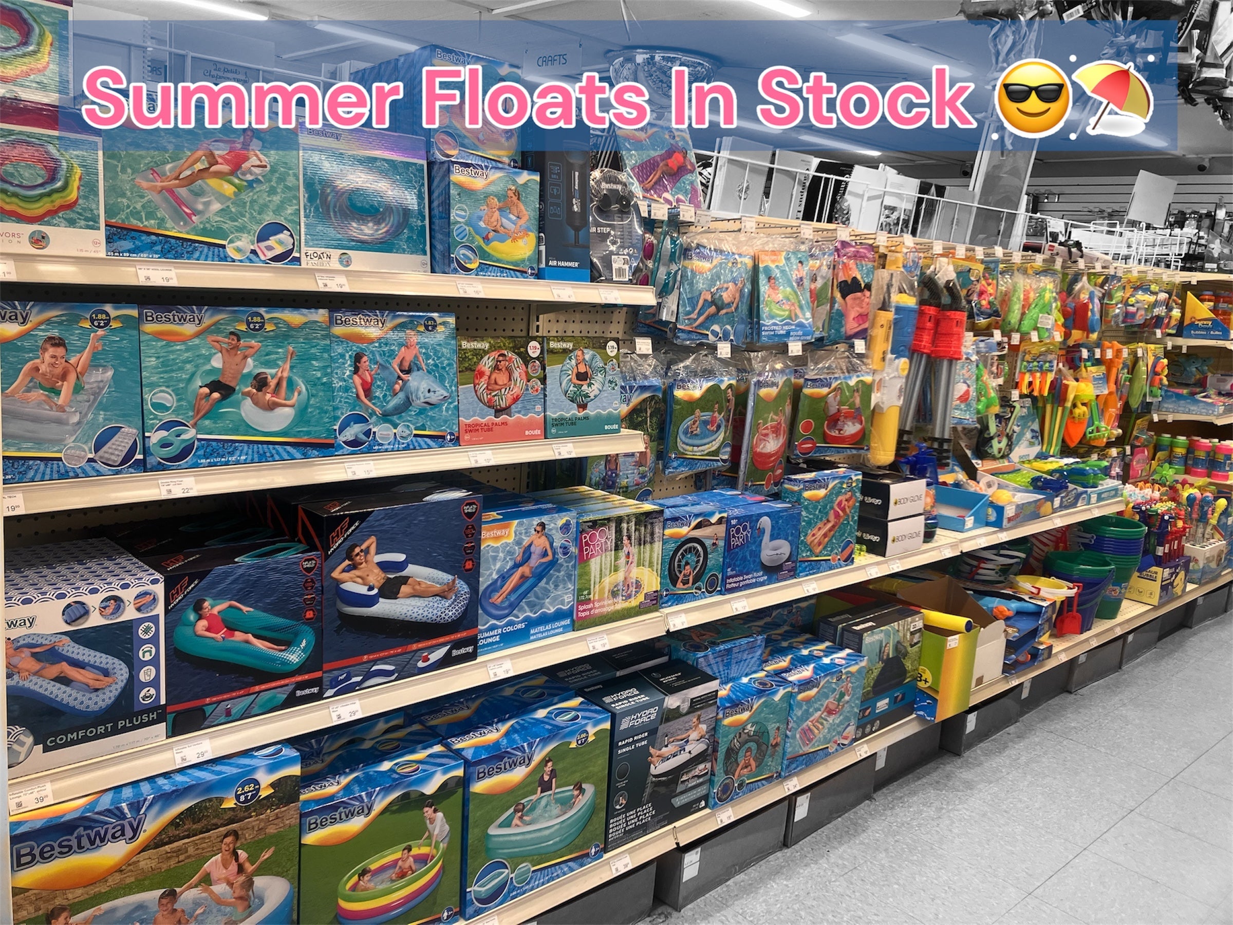 Summer floaties in stock
