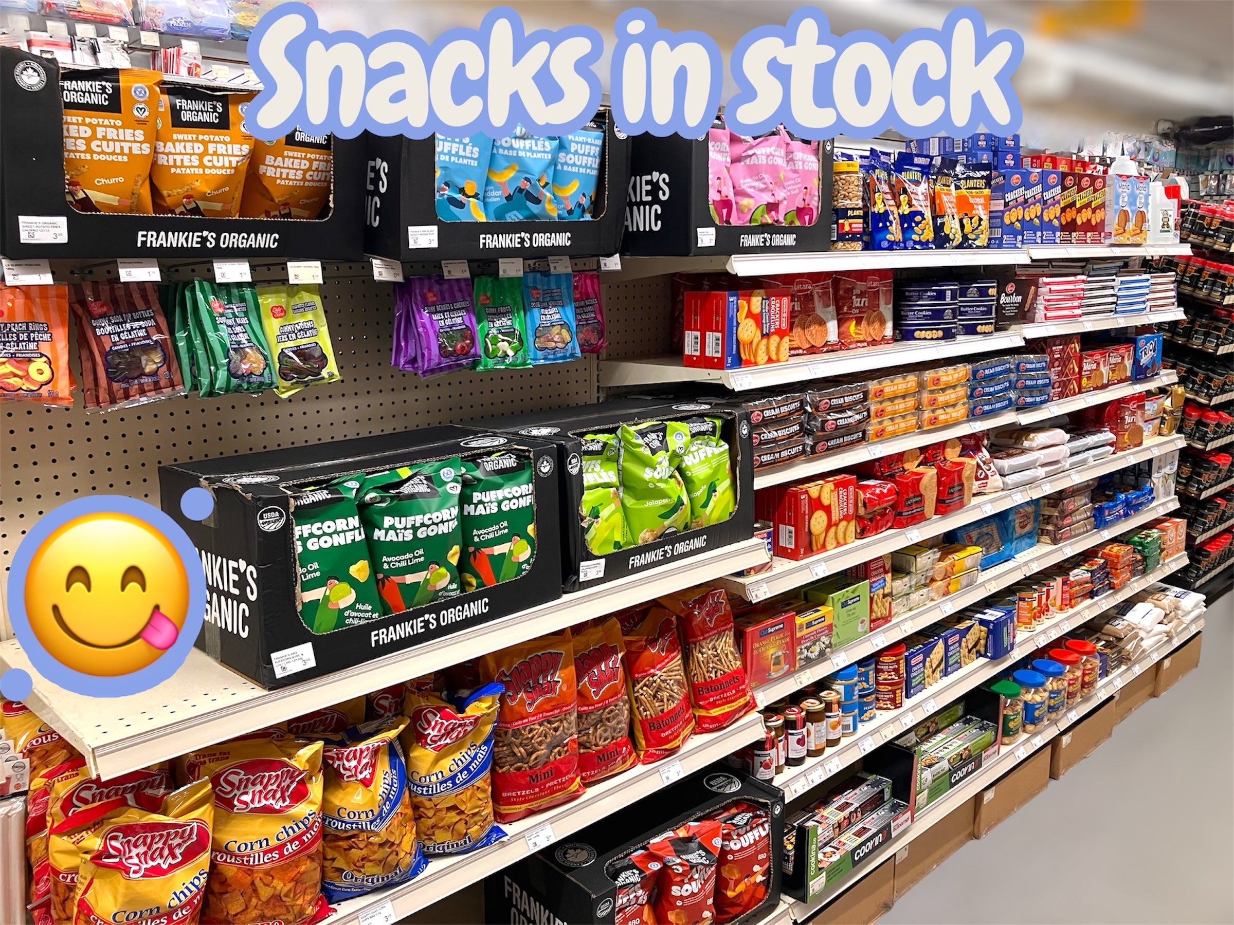 Snacks in stock