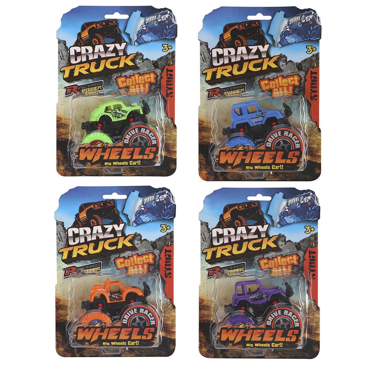 Crazy Monster Pickup Truck, Friction Power, 4x4