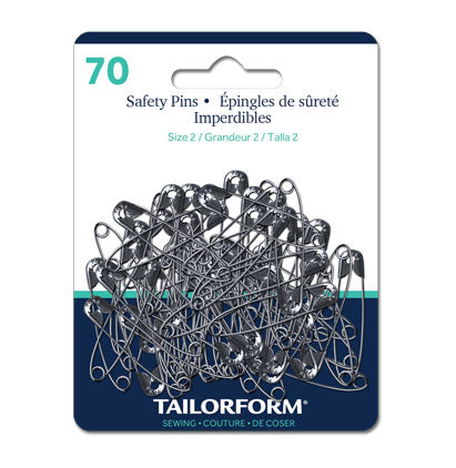 Size 2 Safety Pins, 70 Count