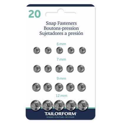 Silver Assorted Snap Fasteners