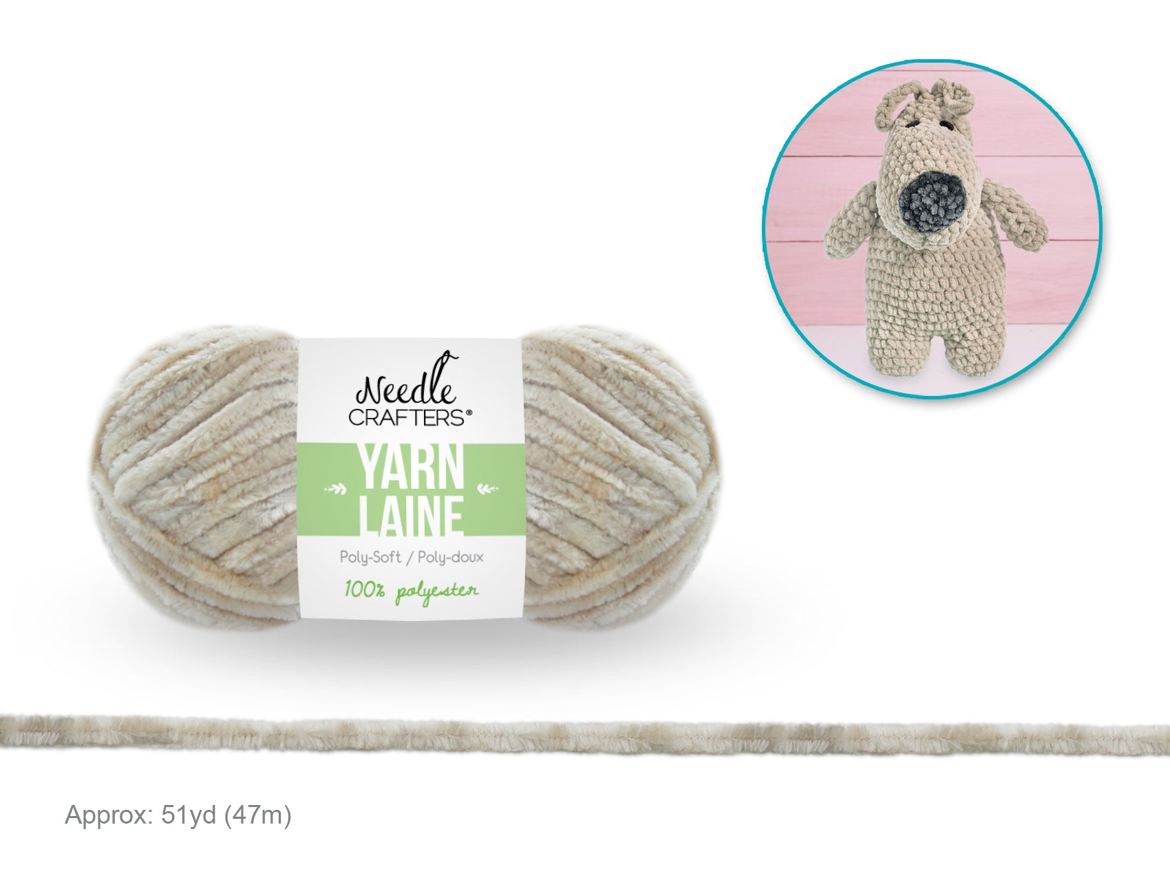 Needlecrafters: 50g Poly-Soft Yarn Ball