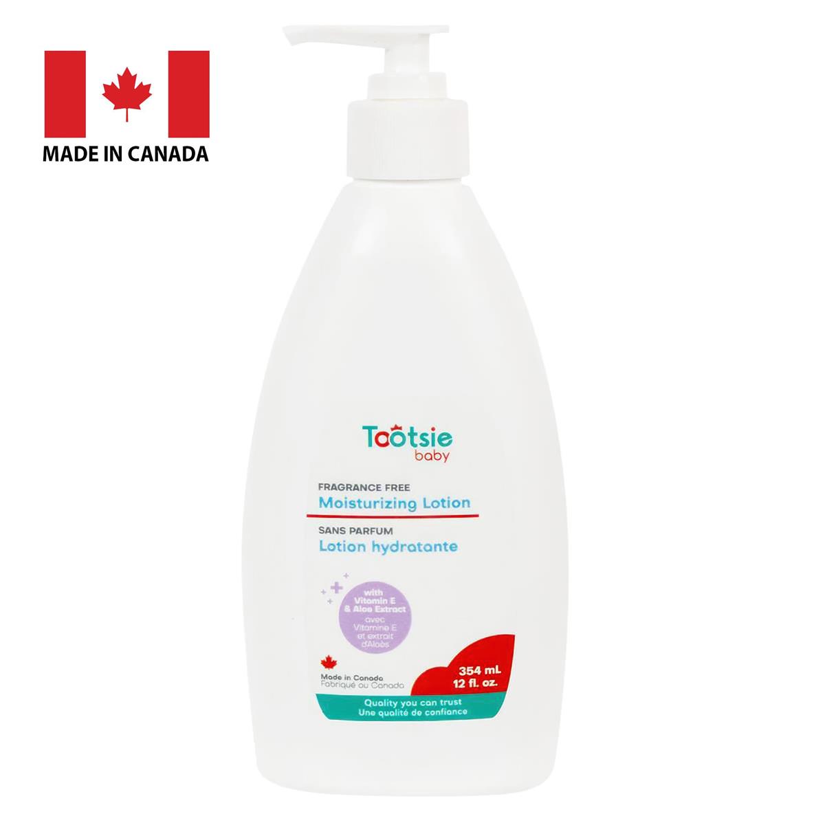 Tootsie Baby Unscented Lotion, 354 mL Made in Canada