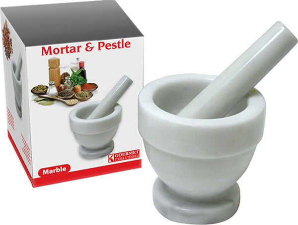 Marble Mortar & Pestle, 4 in x 4 in