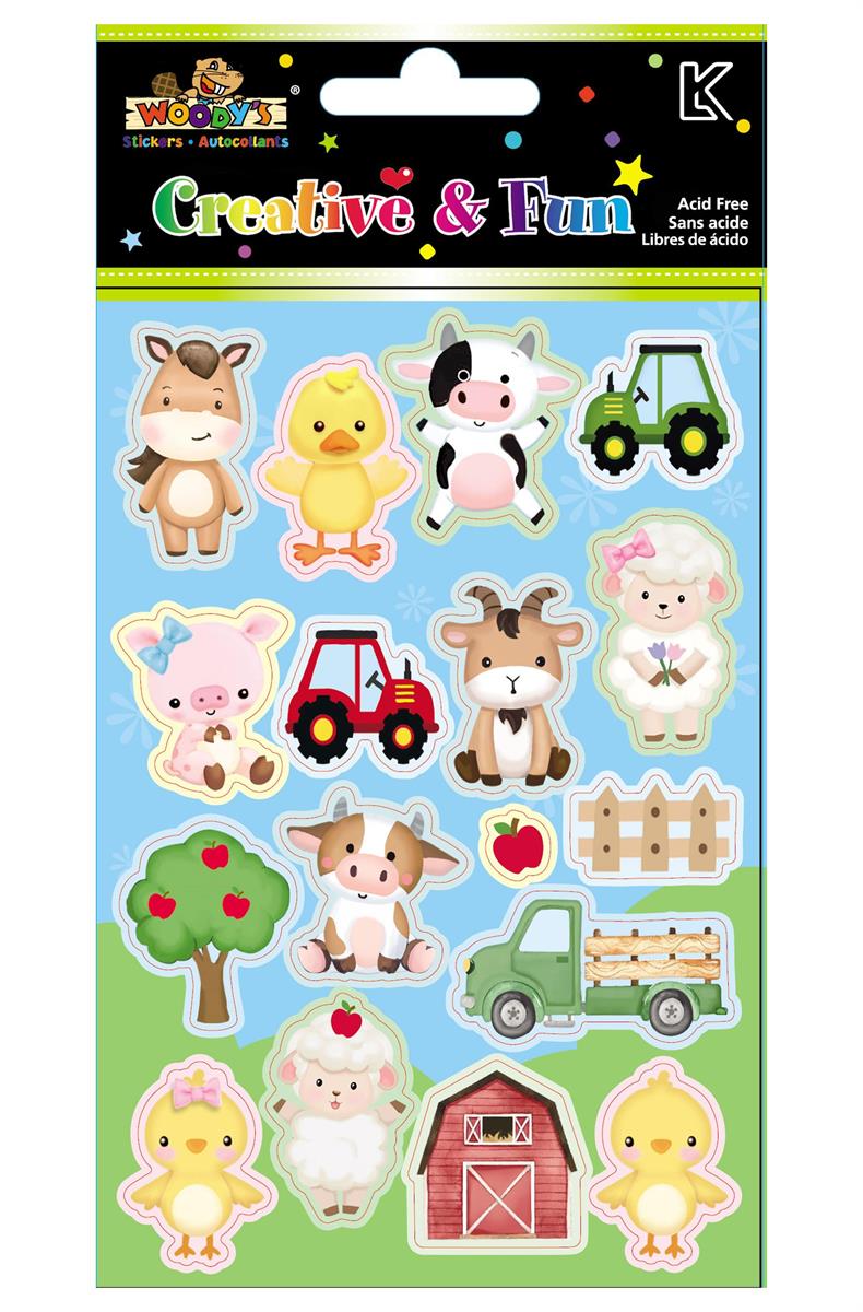 Woody's Stickers, 4" x 6", Farmhouse