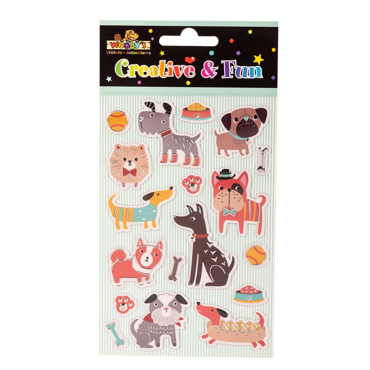 Woody’s Puppies Embossed Foil Stickers