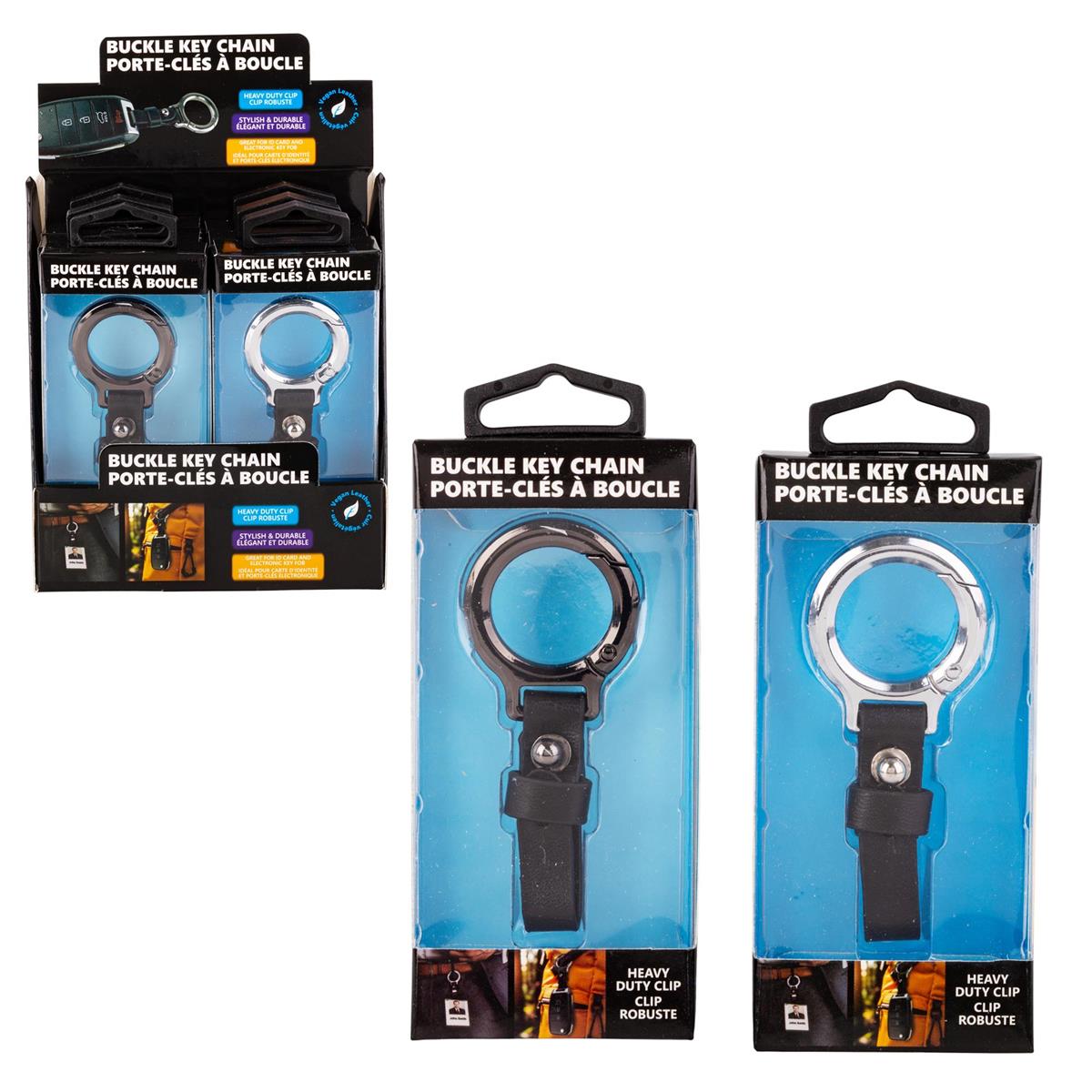 Vegan Leather Buckle Key Chain