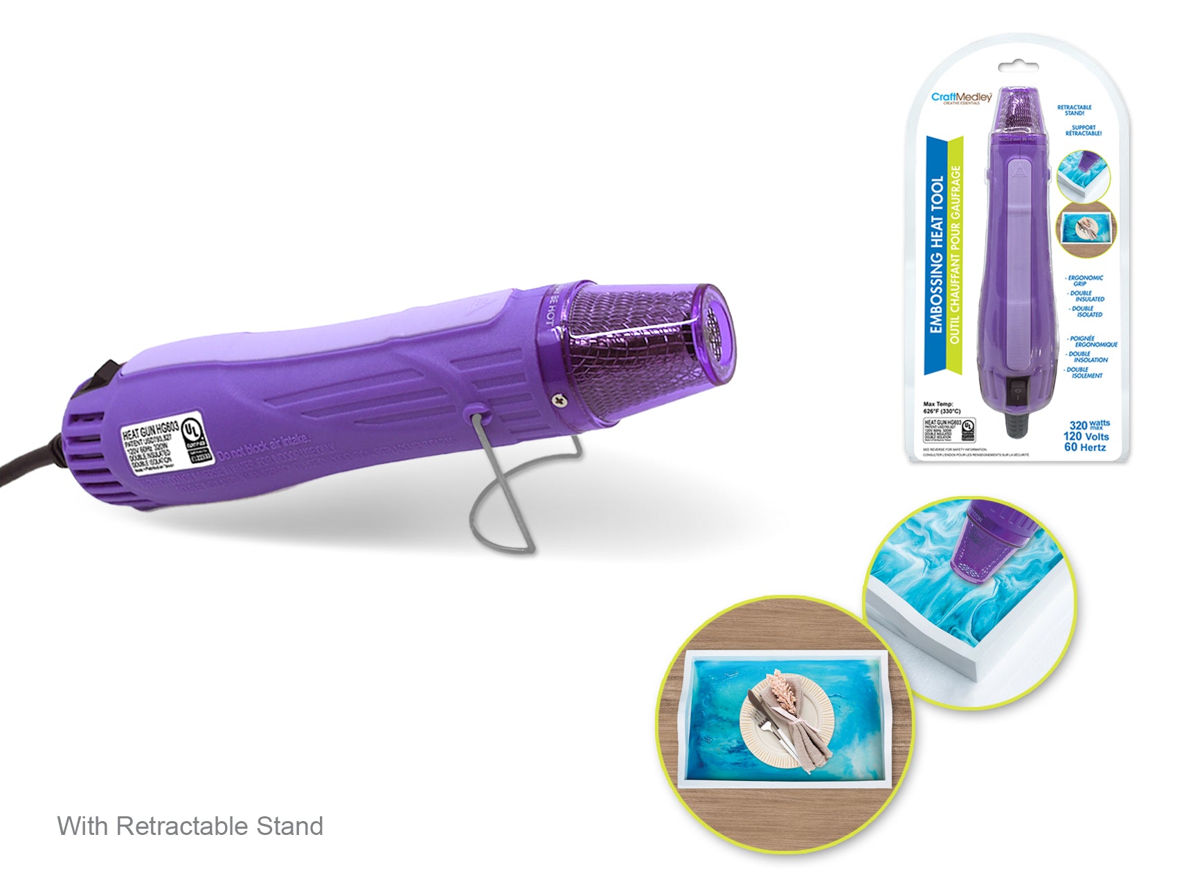 Embossing Heat Tool: 120v, 60hz, 320w Featuring Ergonomic Grip