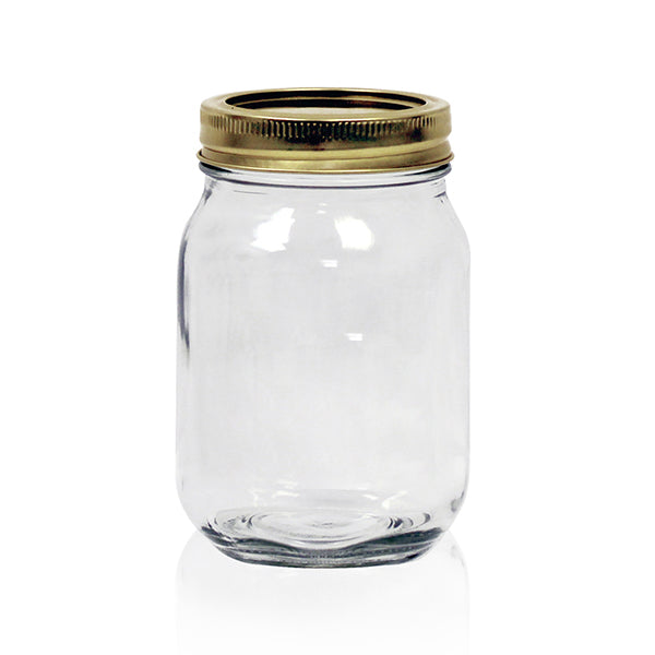 12-Pack 500 ml Mason Canning Jars with 2-Piece Snap Lids
