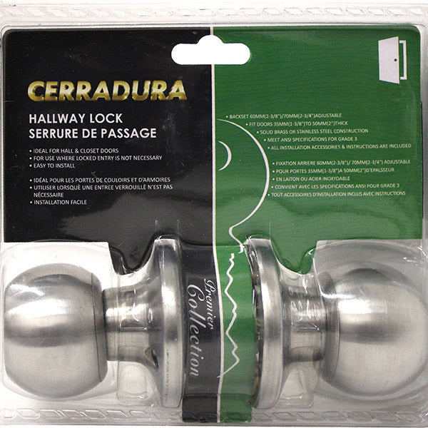 Satin Hallway Passage Door Knob