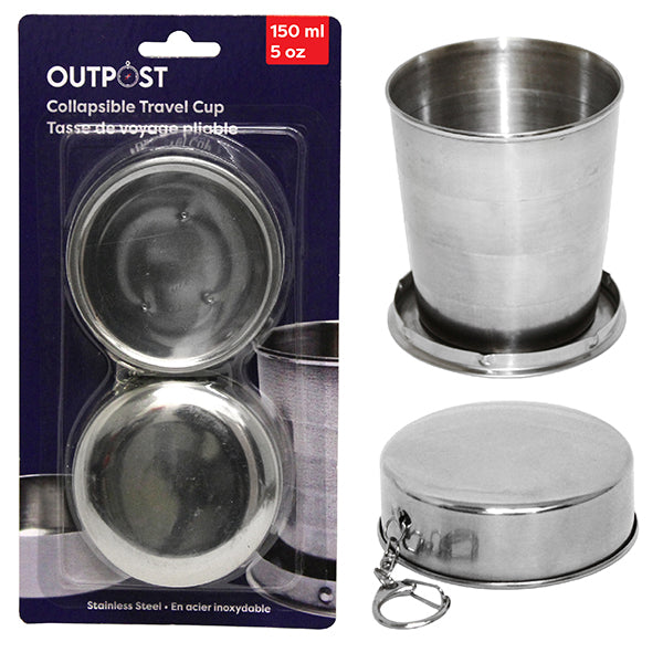 Collapsible Stainless Steel Travel Cup ? 150 ml