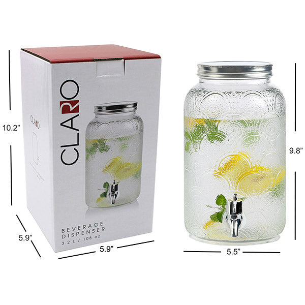 3.2L Glass Beverage Dispenser