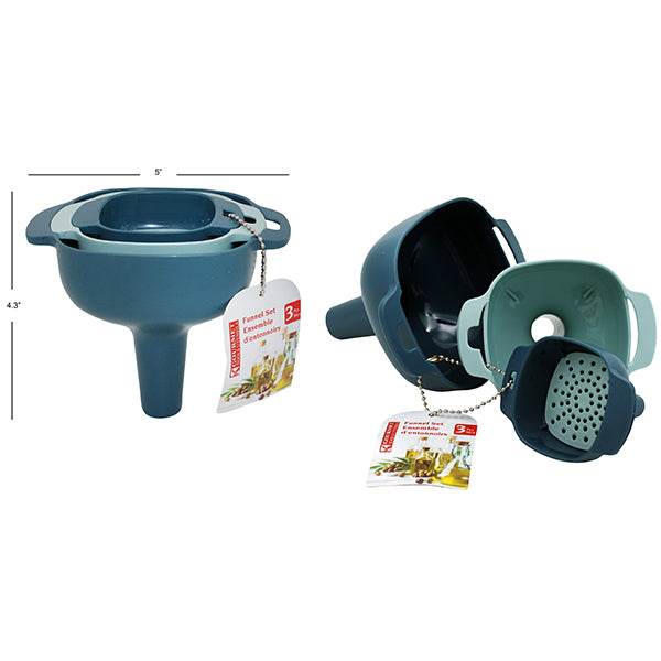3-Piece Snap-Lock Funnels Set
