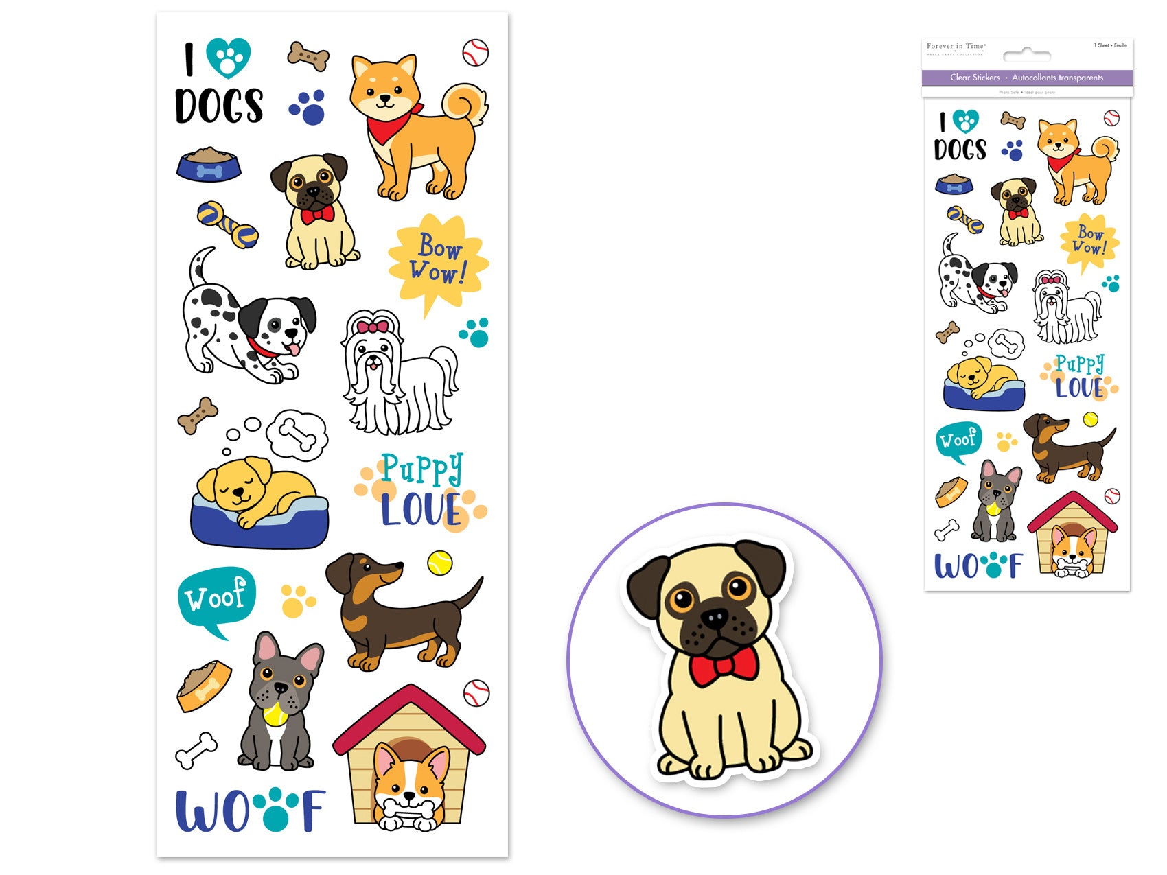 Paper Craft Sticker: 5"x12" Classic Themes 'Clear' Photo Safe