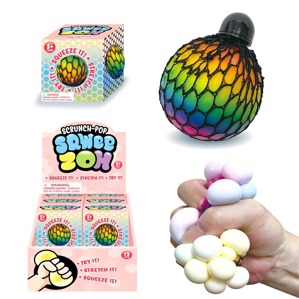 2.5" Squeeze Ball, Rainbow