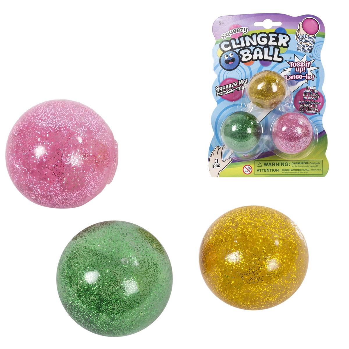 3-pc. Squeezy Clinger Ball