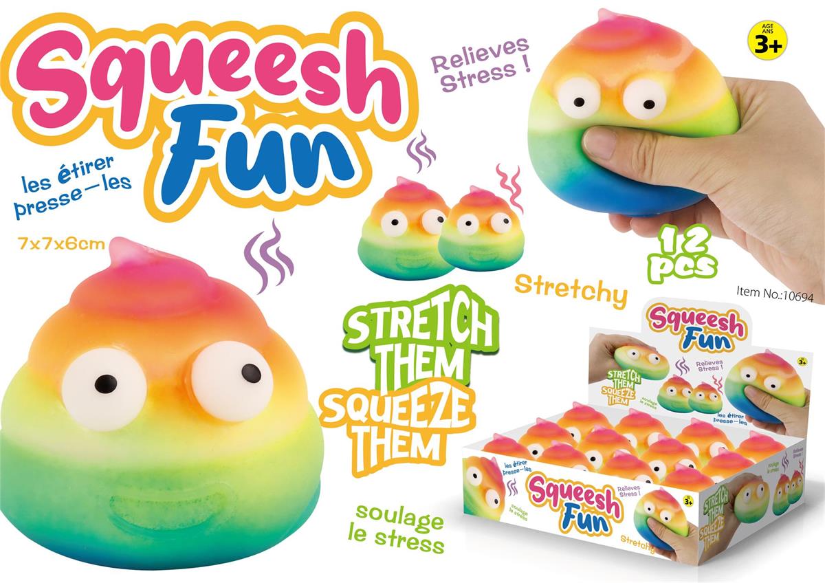 Rainbow Squeeze Poo Toy