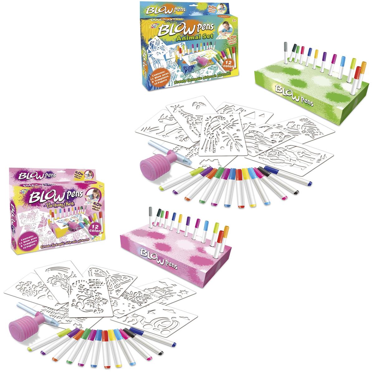 12 colors Blow Pens Drawing set