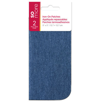 Faded Blue Denim Patches