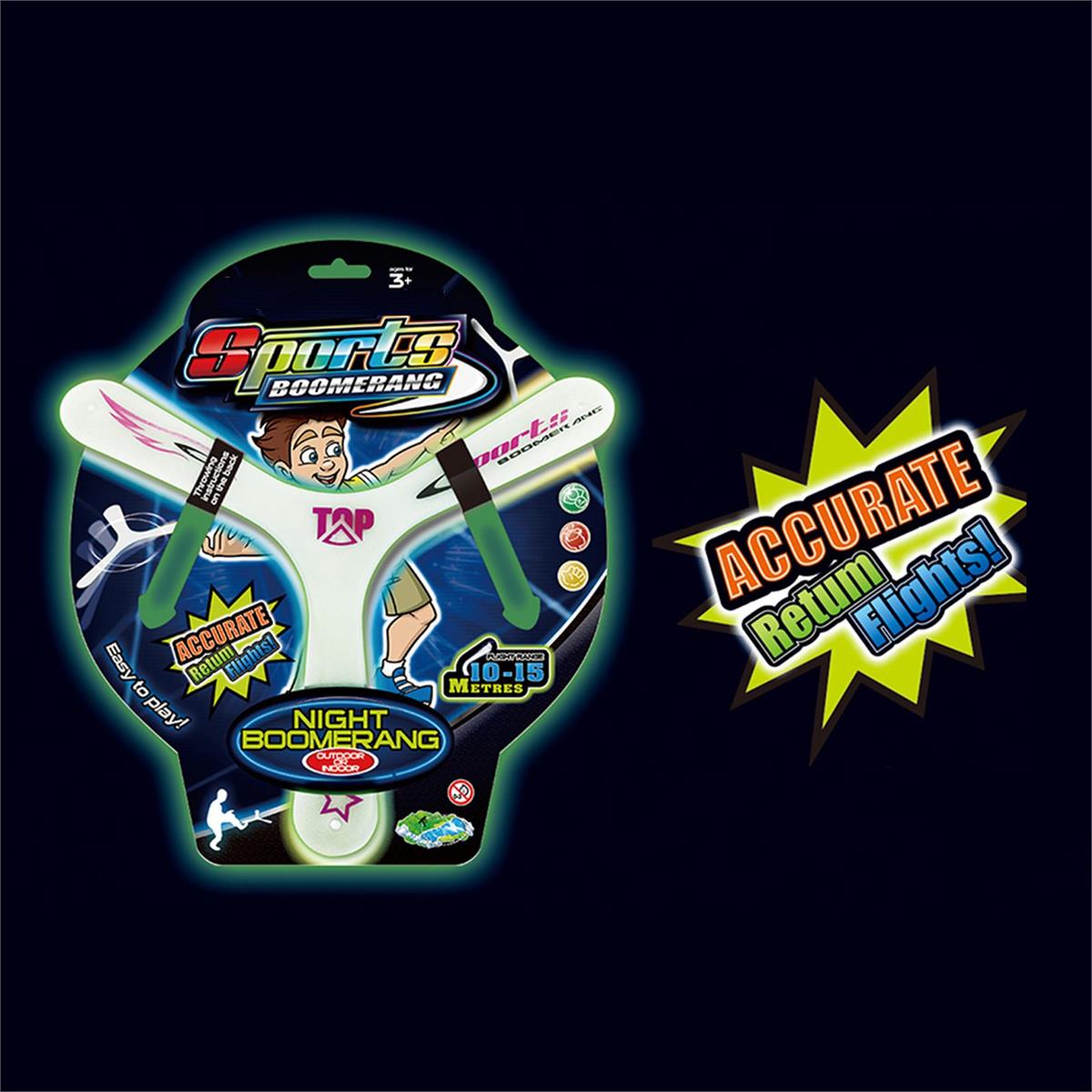 Outdoor Glow Boomerang, 10"