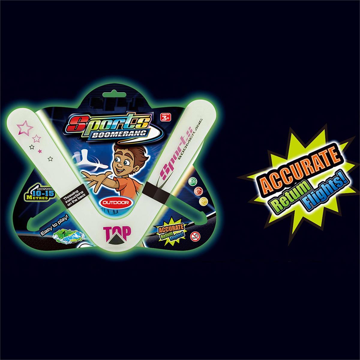 Outdoor Glow Boomerang, 12.4"