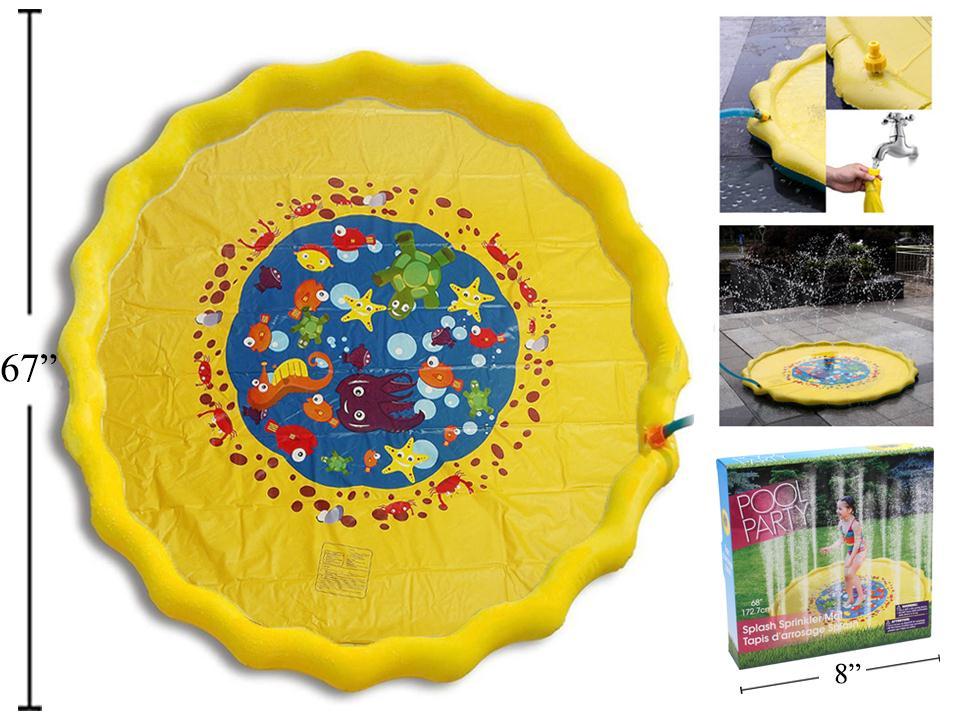 Pool Party 68" Inflatable Splash Water Sprinkler Mat