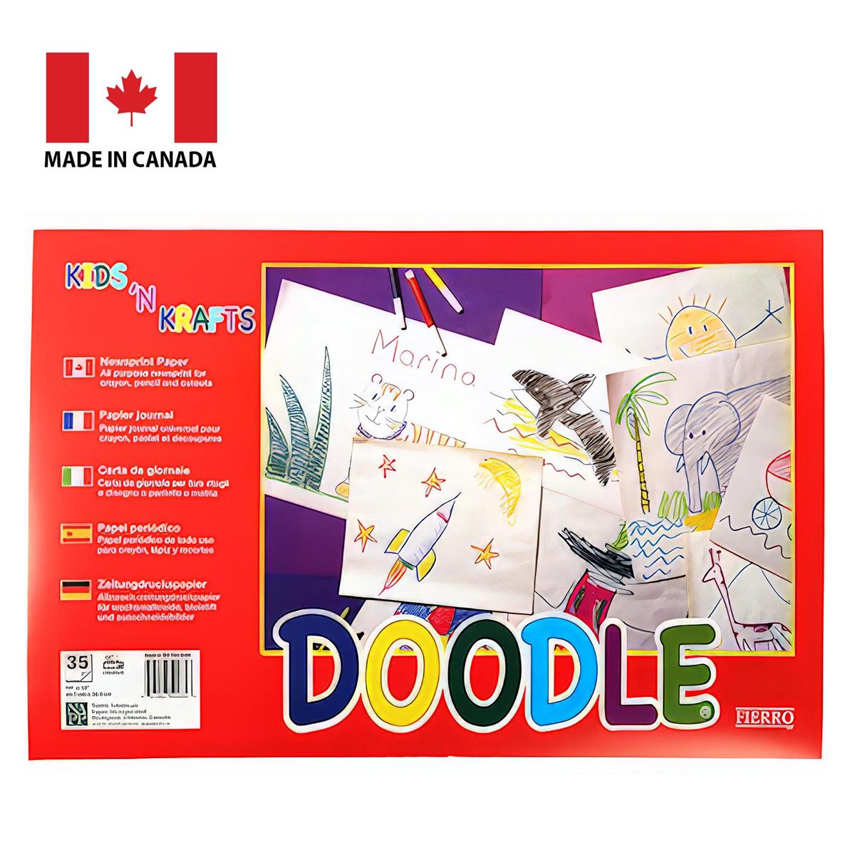 18x12" White Newsprint Pad 35-Sheet