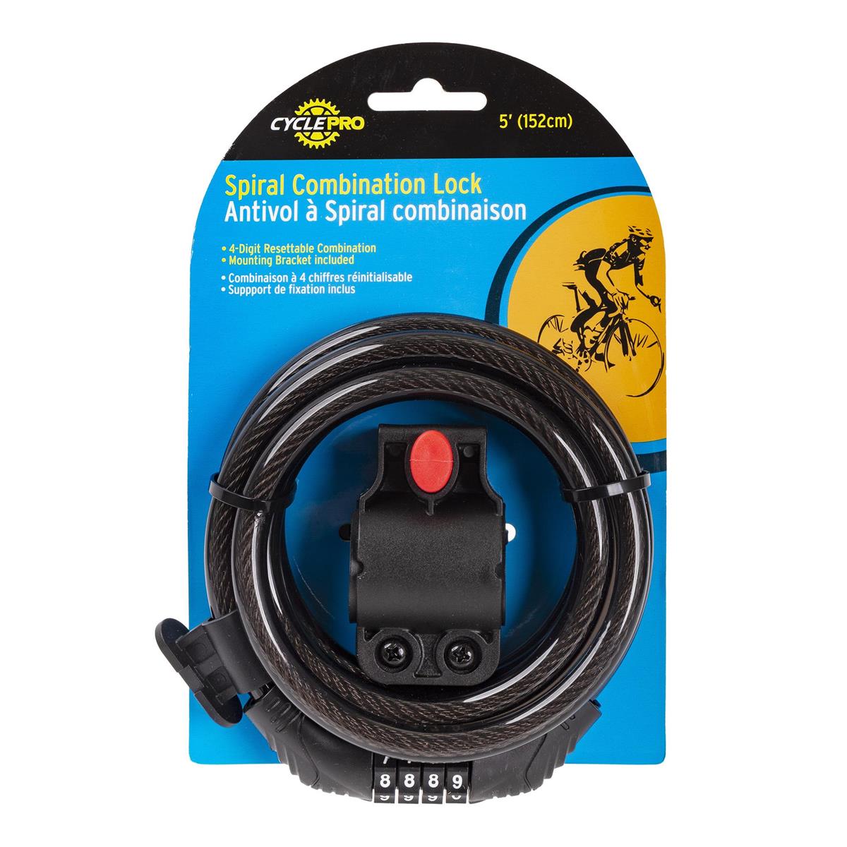 CYCLEPRO Spiral Lock, 9mm x 5'