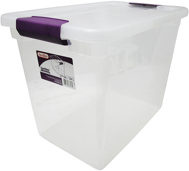 27 Qt Clear Latching Storage Box