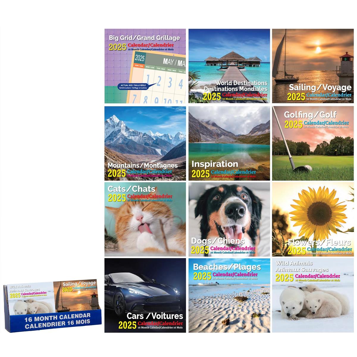 16 Month Calendar, 12"x11"