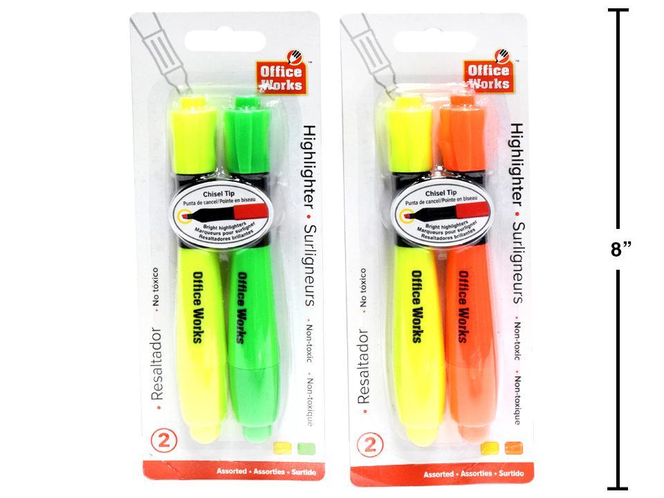 2-Pc Chisel Tip Hi-Liters