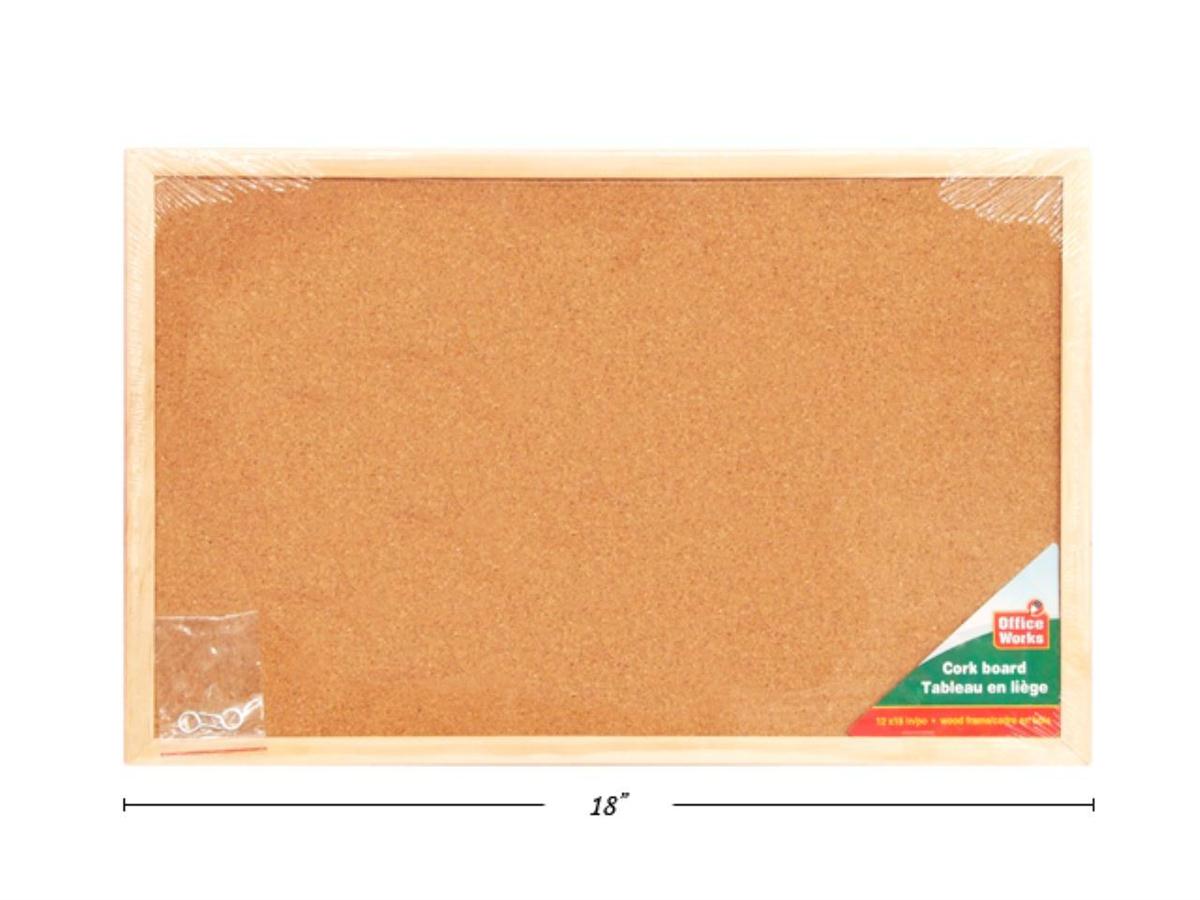 12x18" Wooden Frame Corkboard