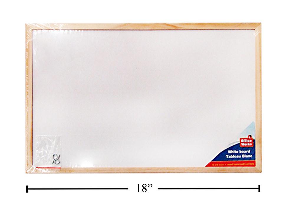 White Board 12x18" with 2 Metal Hangers