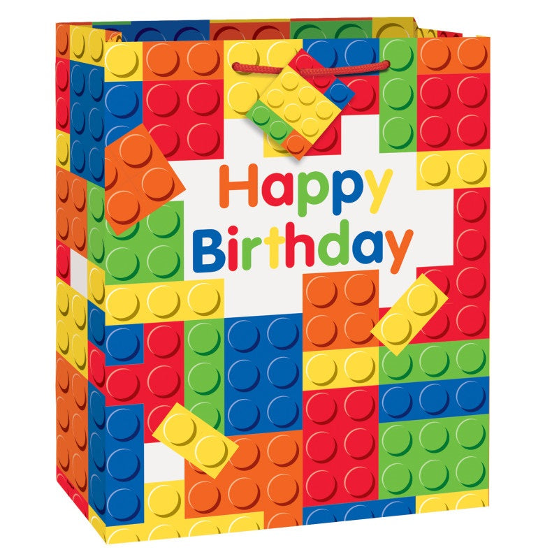 Building Blocks Birthday Gift Bag - Large
