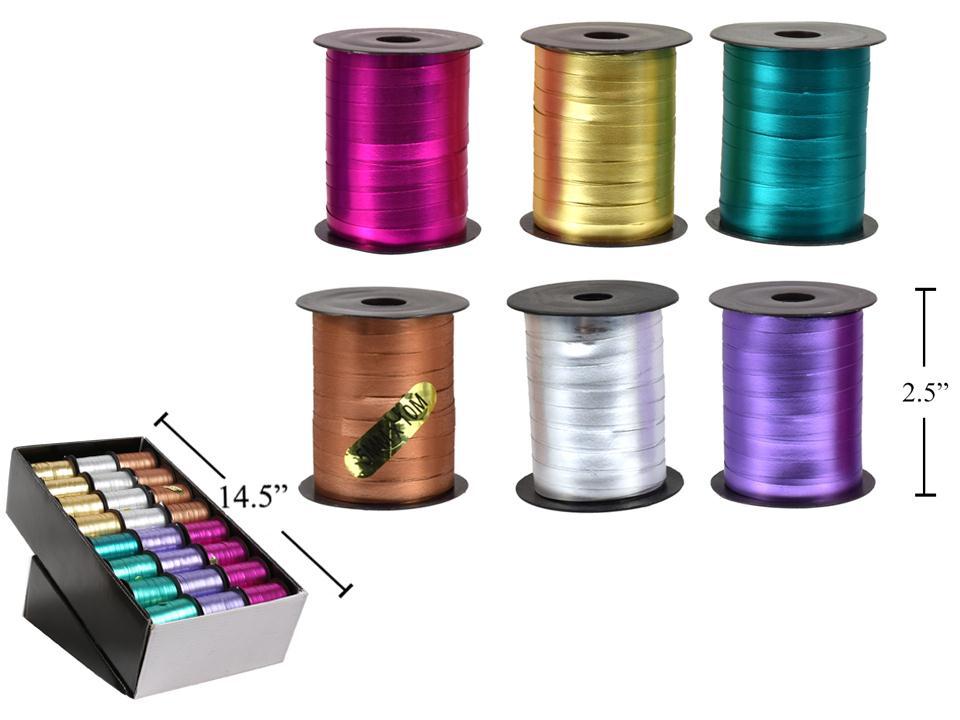 Matte Metallic Curling Ribbon, 33 ft, 6 Colors