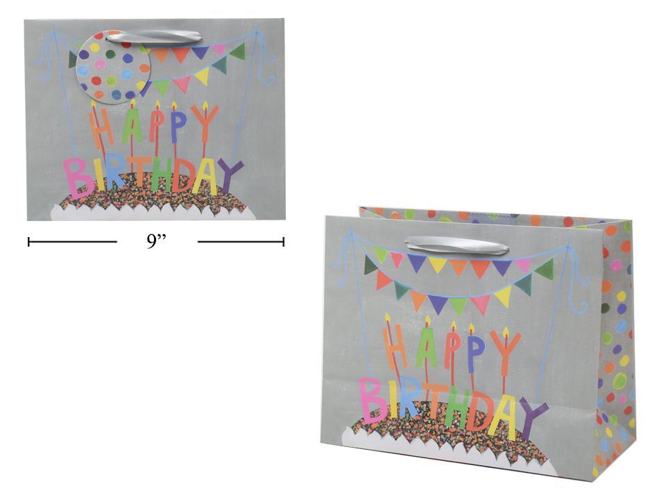 Paper T., Medium Gift Bag, Cake Happy Bday, Matte