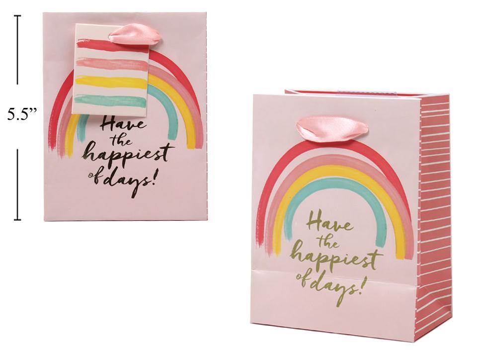 Paper T., Small Gift Bag, Rainbow, Matte