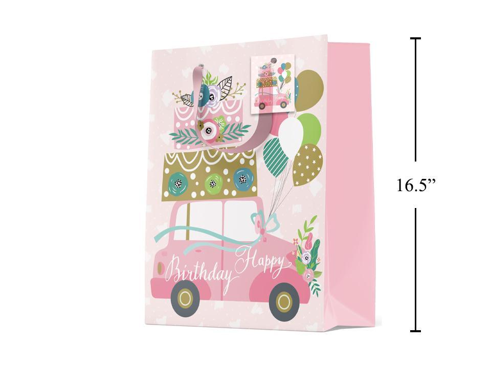 Jumbo Birthday Car Paper Gift Bag