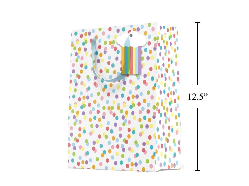 Large Rainbow Dots Gift Bag