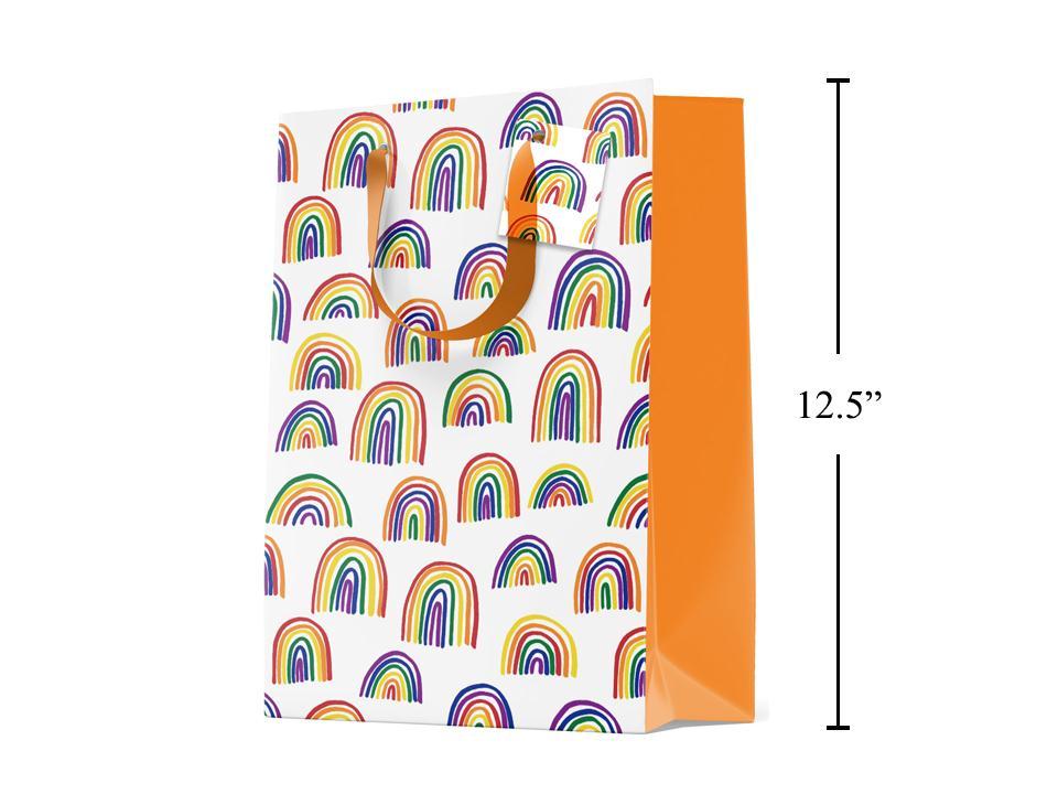 Paper T., Large Gift Bag, Rainbows, Matte