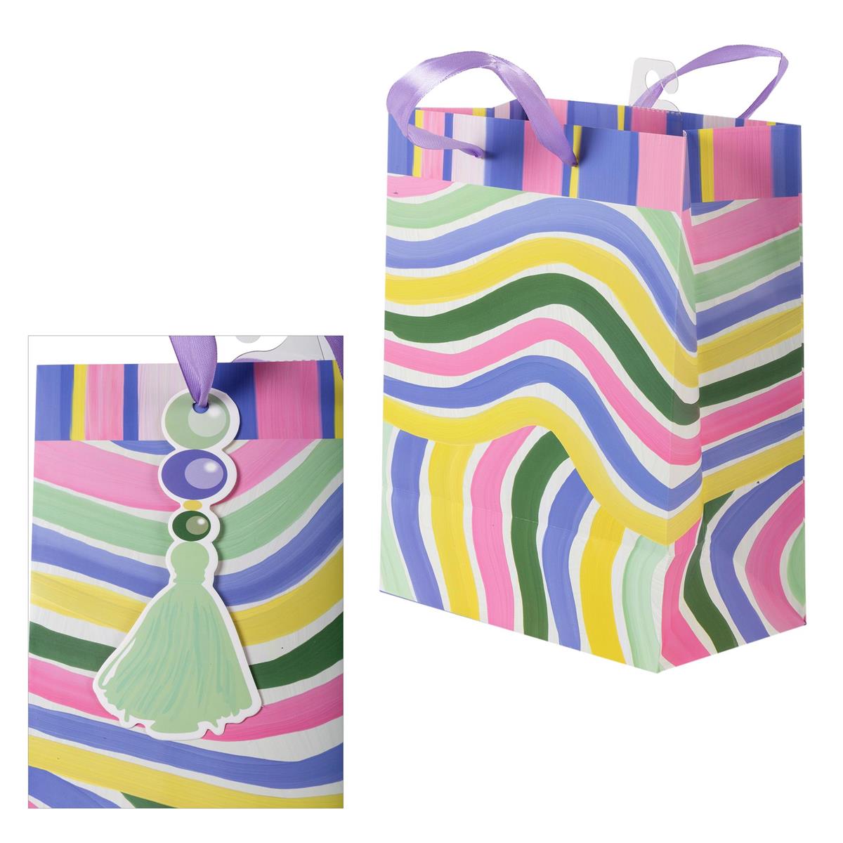 Medium Wavy Lines Paper Gift Bag