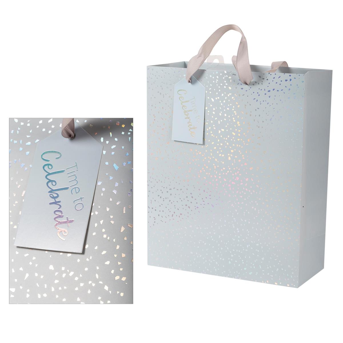 Large Grey Speckled Gift Bag