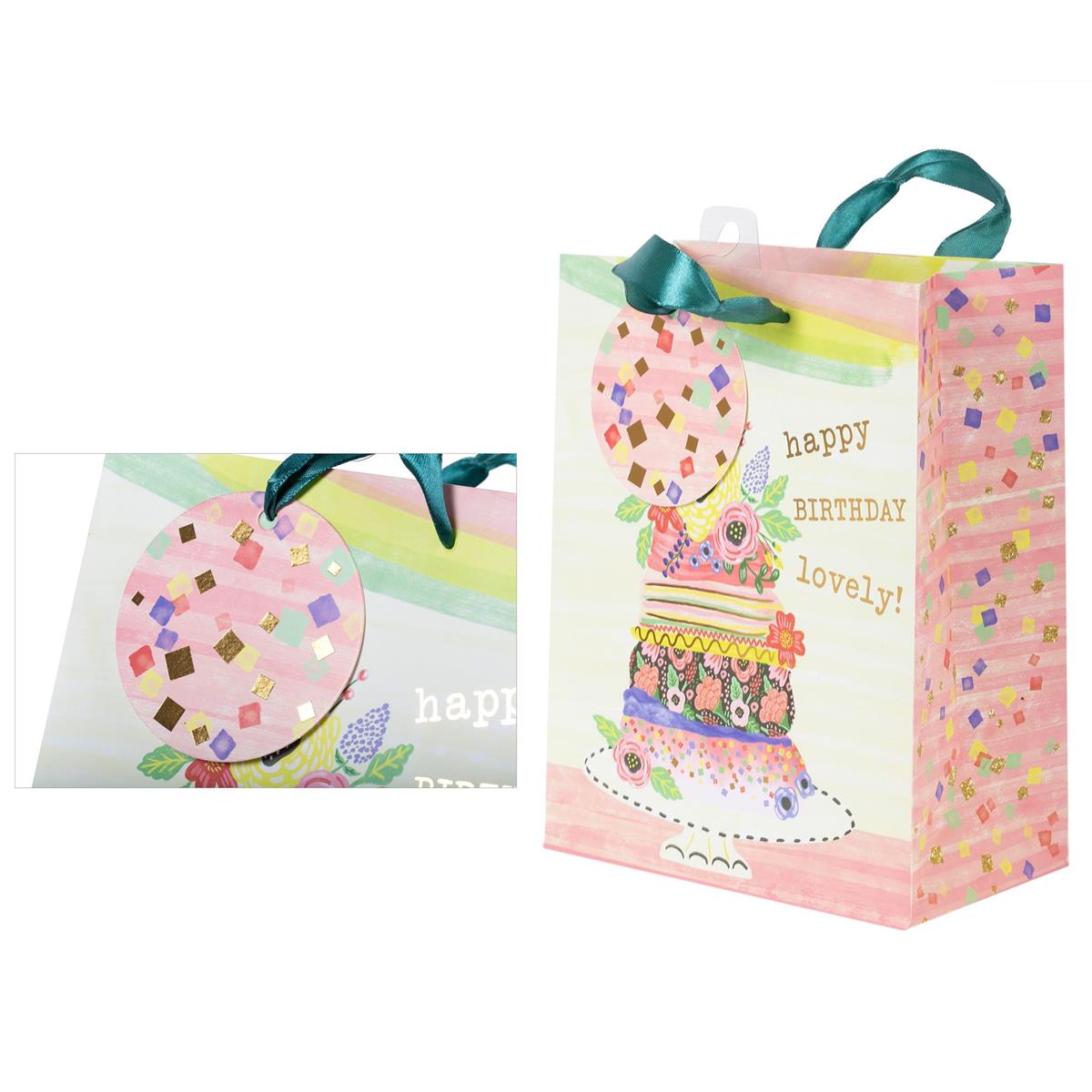 Paper T., Medium Gift Bag, Floral Cake, Matte 157GSM