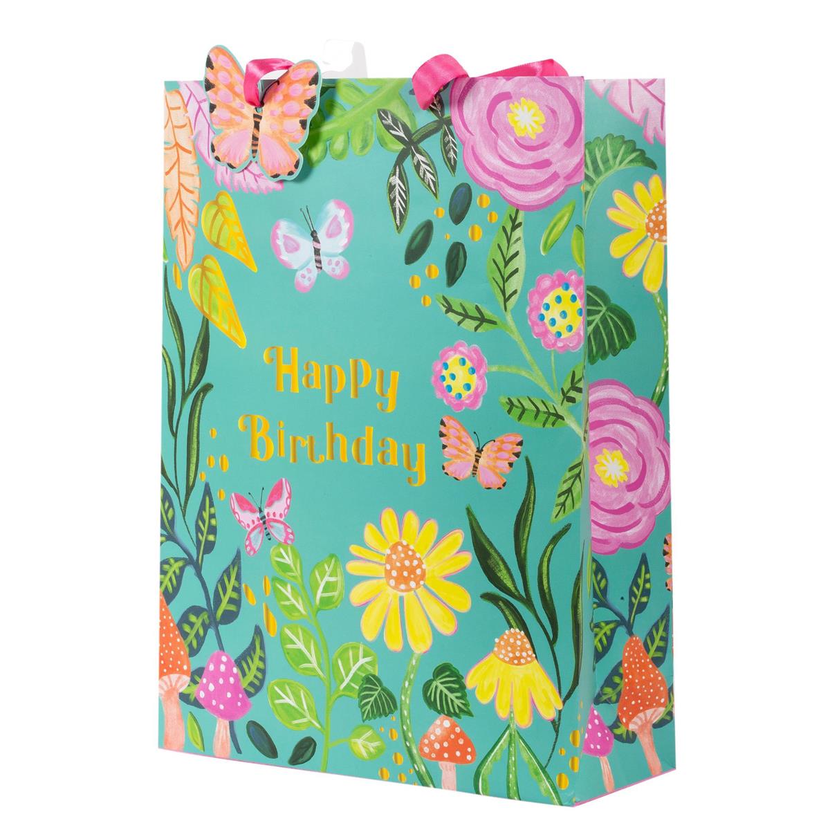 Paper T., Jumbo Gift Bag, Bday Garden, Matte 157GSM
