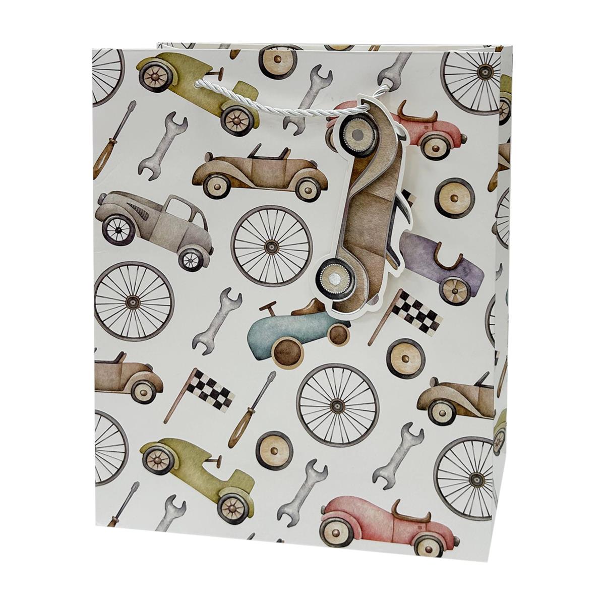 Vintage Cars Medium Paper Gift Bag