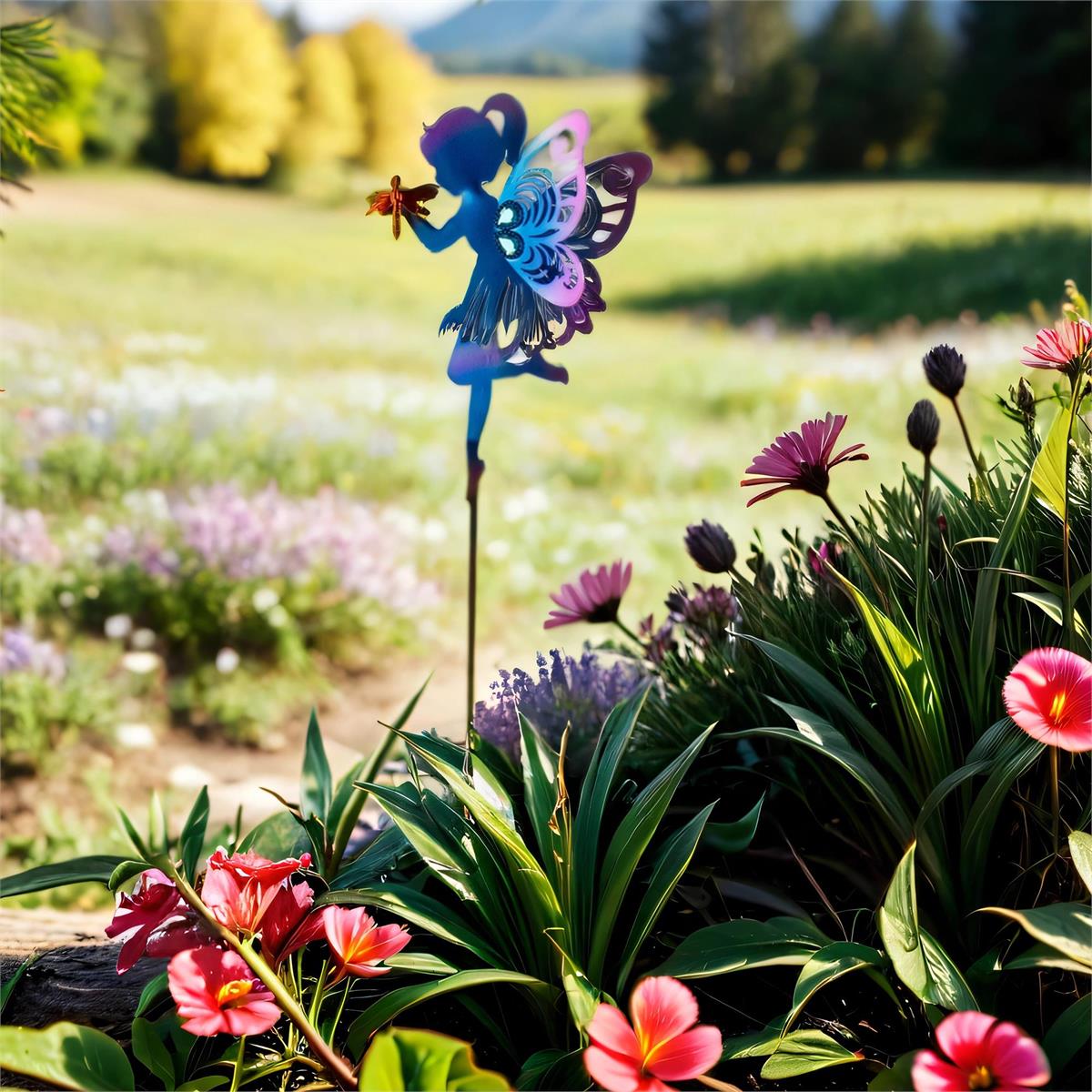 Country G. 27" Metal Fairy Garden Stick