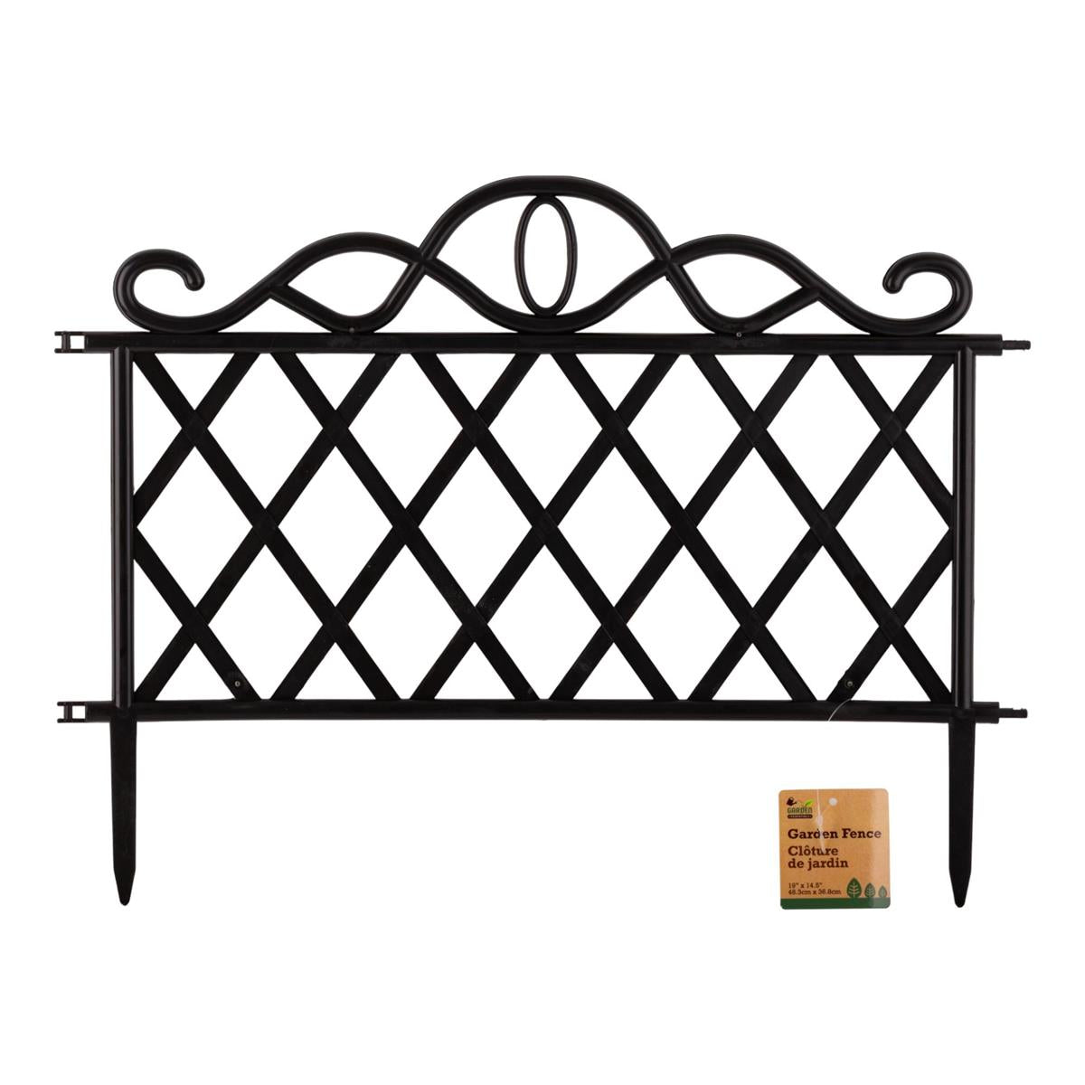 Garden E. Plastic Garden Fence, 19"x14.5"