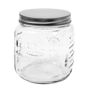 Jar Glass Vintage 3L With Metal Lid