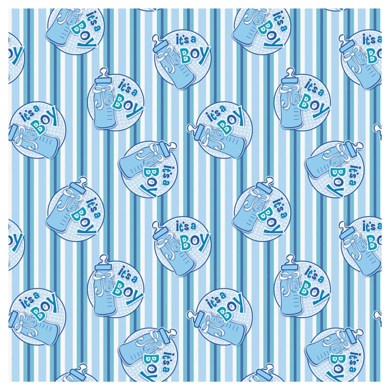 It's A Boy Bottle Gift Wrap 30 X 5 Ft