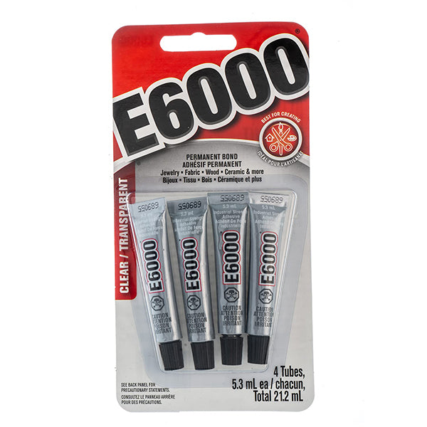 E6000 Mini Adhesive Glue Tubes, 4-Pack